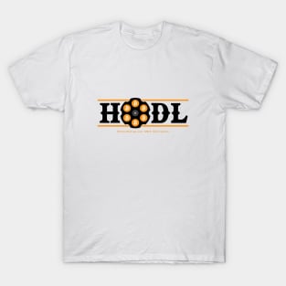 Hodl Bitcoin 6 Shooter Black Text T-Shirt